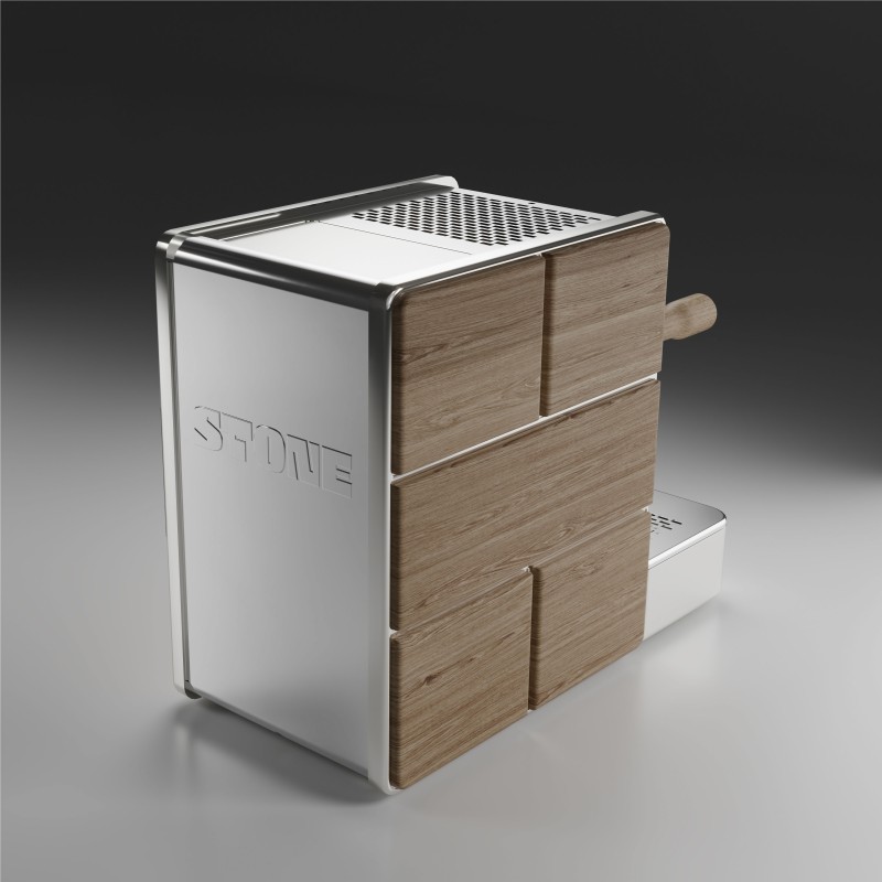 Stone Mine Premium Wood Espresso Machine - Wood - 220 V