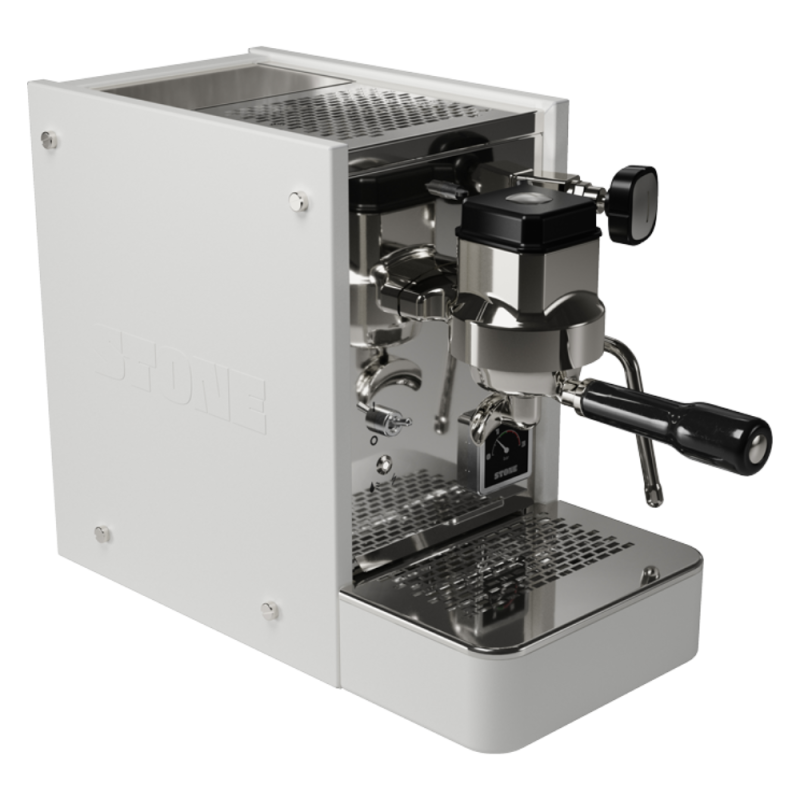 Stone Lite Espresso Machine - Compact & Handcrafted in Milan - White - 220 V
