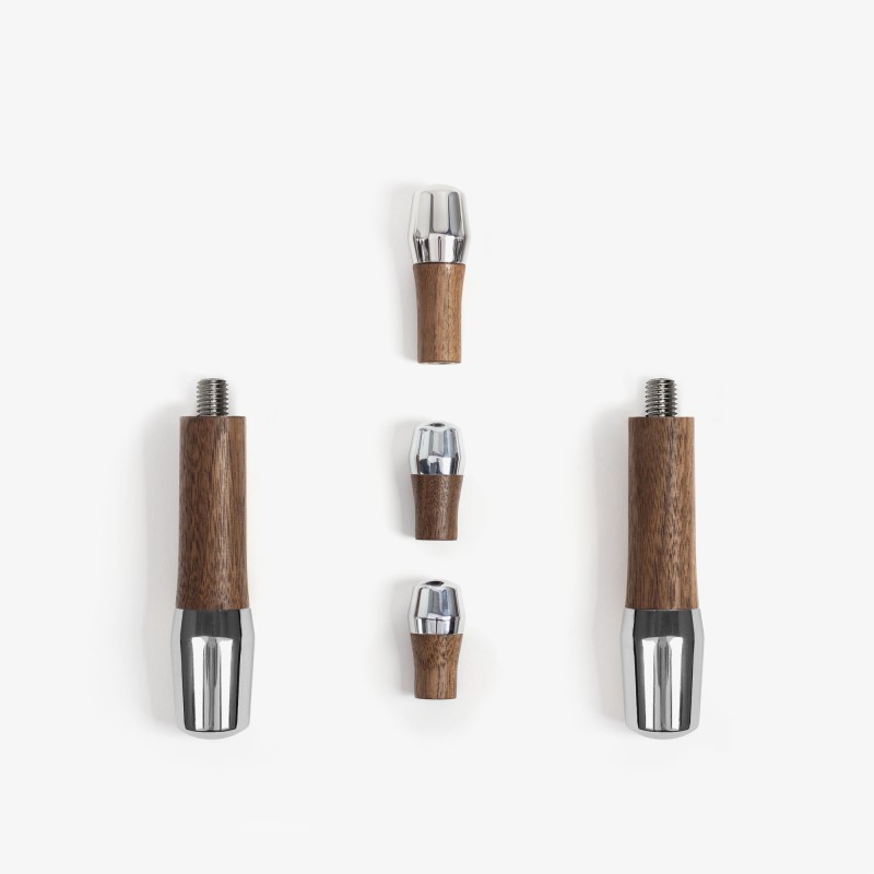 Wiedemann Handle Set for ECM - Durable & Stylish - Walnut - Without Stainless Steel Portafilter