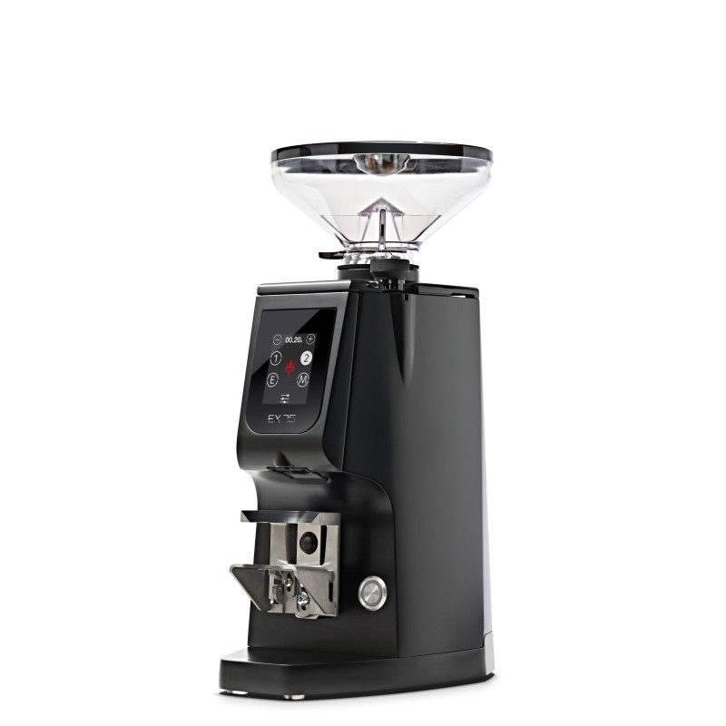 Eureka Atom Excellence 75 Coffee Grinder - High Efficiency - Titanium - Black - Tall Hopper - 110 V