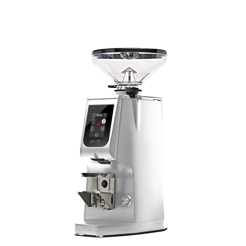 Eureka Atom Excellence 75 Coffee Grinder - High Efficiency - Titanium - Chrome - Short Smoked Hopper - 220 V