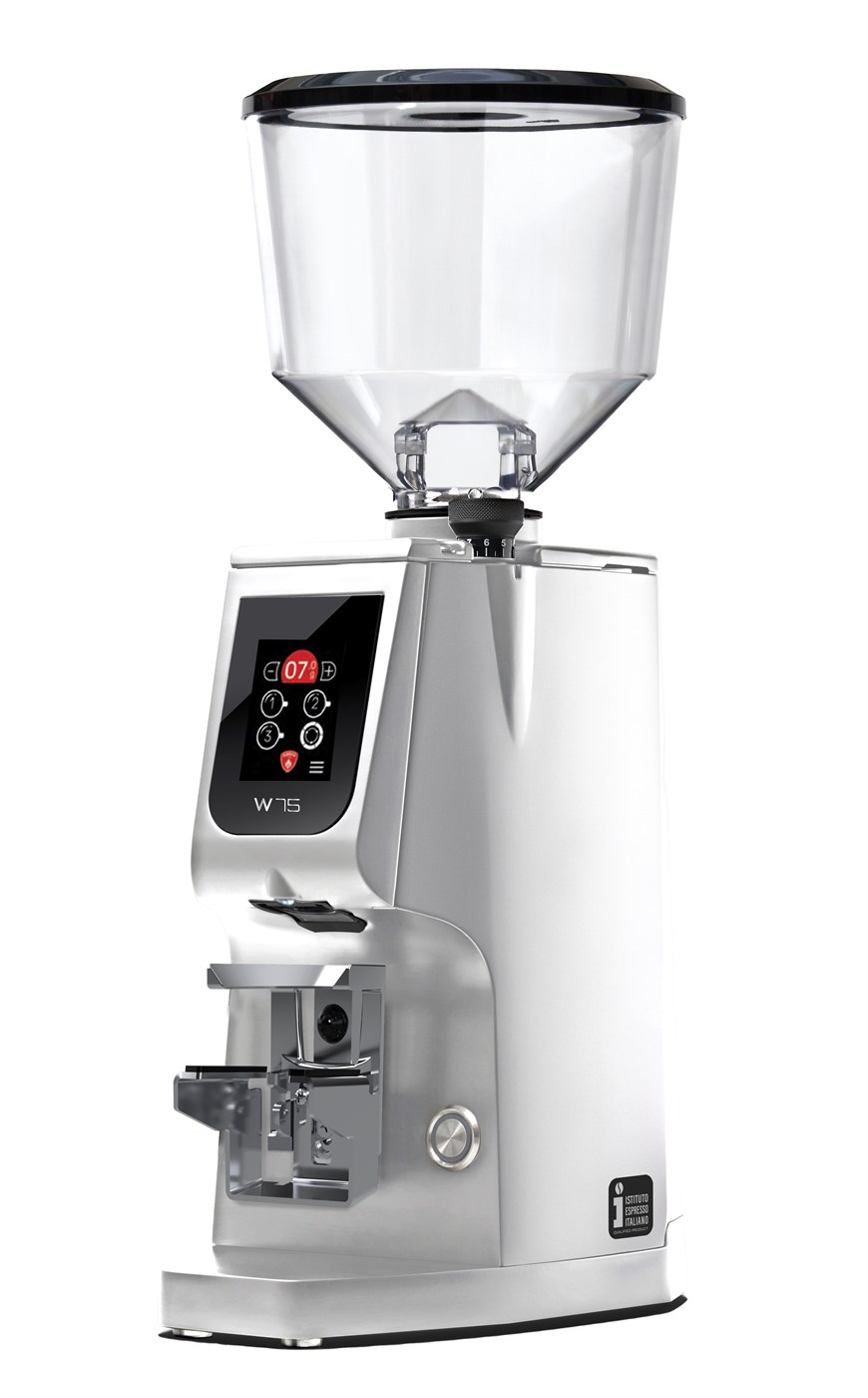 Eureka Atom W 75 Coffee Grinder - Titanium - Chrome - Short Hopper - 110 V